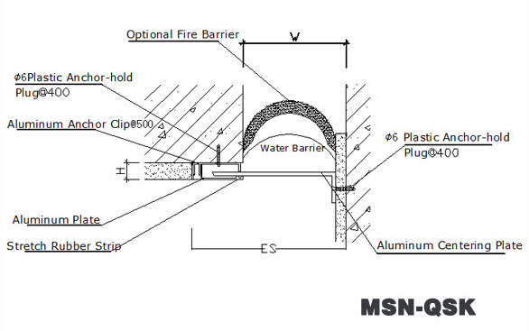 Lock Metal Wall To Ceiling Expansion Joint MSN-QSK