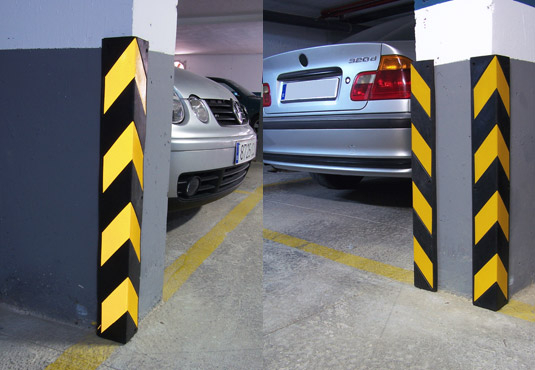 EPEM rubber corner guard for parking garage