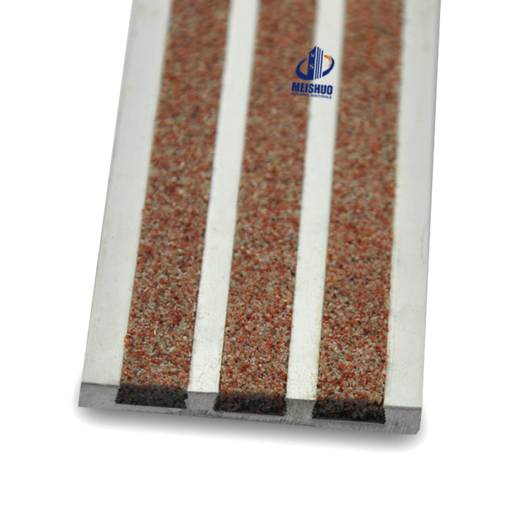 Waterproof aluminum profile Carborundum insert Stair Nosing MSSNC-1