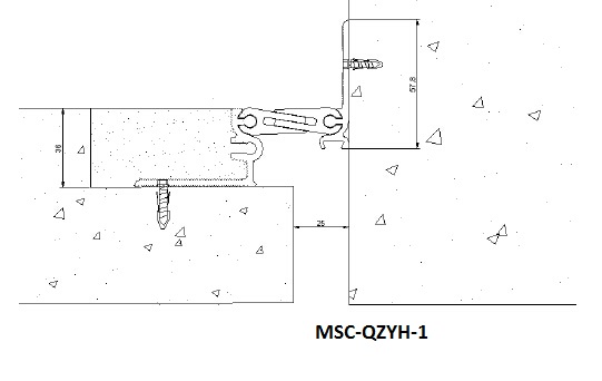 Lock Metal Floor To Wall Expansion Joint MSC-QZYH-1