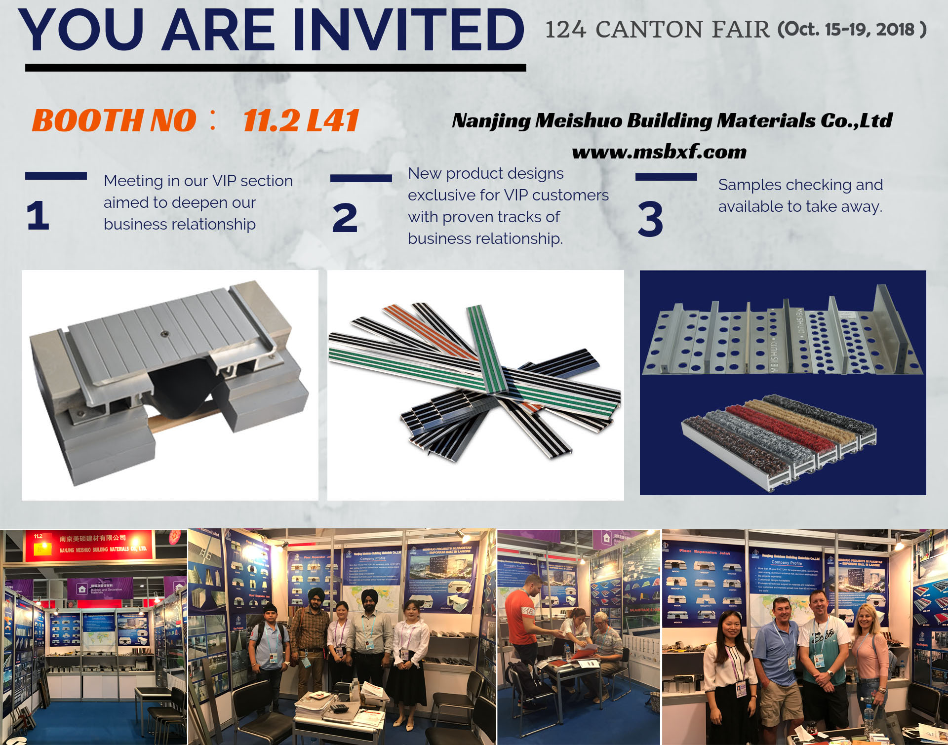 You are invited! Meet us in 124th CANTON FAIR