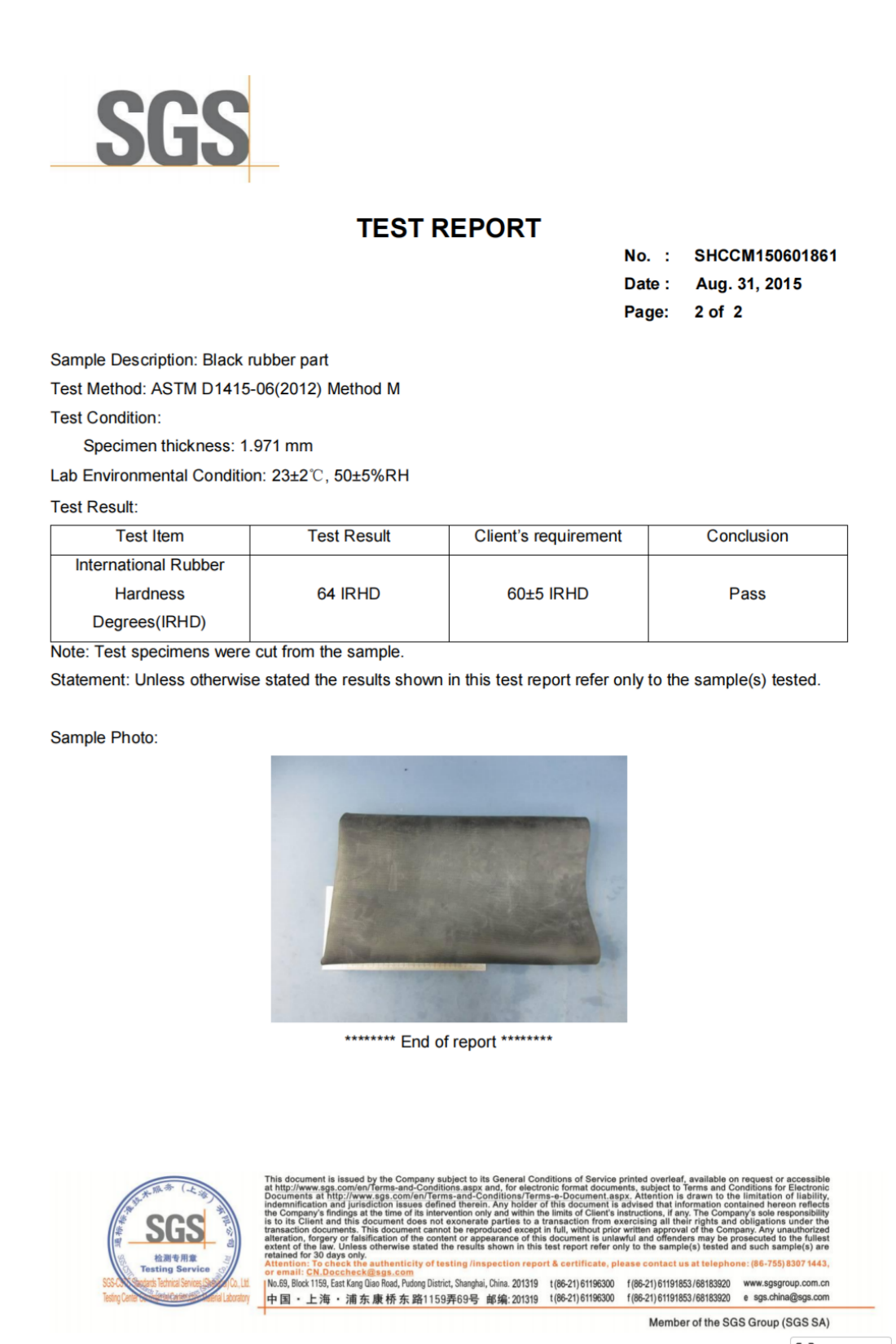 ASTM D1415-06,Rubber Hardness Degrees